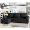Bettsofa in Schwarzbraun Stoffbezug - Zyret