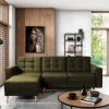 Bettsofa Polsterecke in Oliv Grün - Joshua