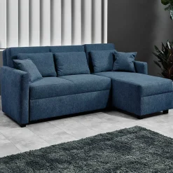 Blaue Funktionsecke mit Bettkasten - Buleta