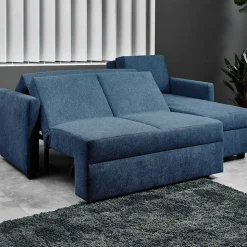 Blaue Funktionsecke mit Bettkasten - Buleta