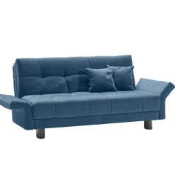 Blaue Klappcouch mit Stoffbezug Flachgewebe - Lech