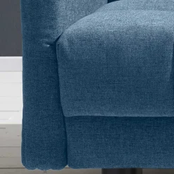 Blaue Klappcouch mit Stoffbezug Flachgewebe - Lech