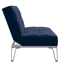 Blaue Schlafcouch mit Samt Bezug - Otrando