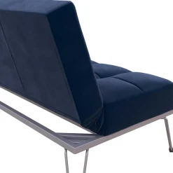 Blaue Schlafcouch mit Samt Bezug - Otrando