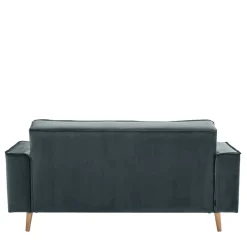 Blaugraue Couch aus Samtvelours - Lymeca