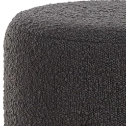 Boucle Polsterhocker in Anthrazit - Pizaras