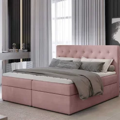 Boxbett in Altrosa - matter Samt - Fernand