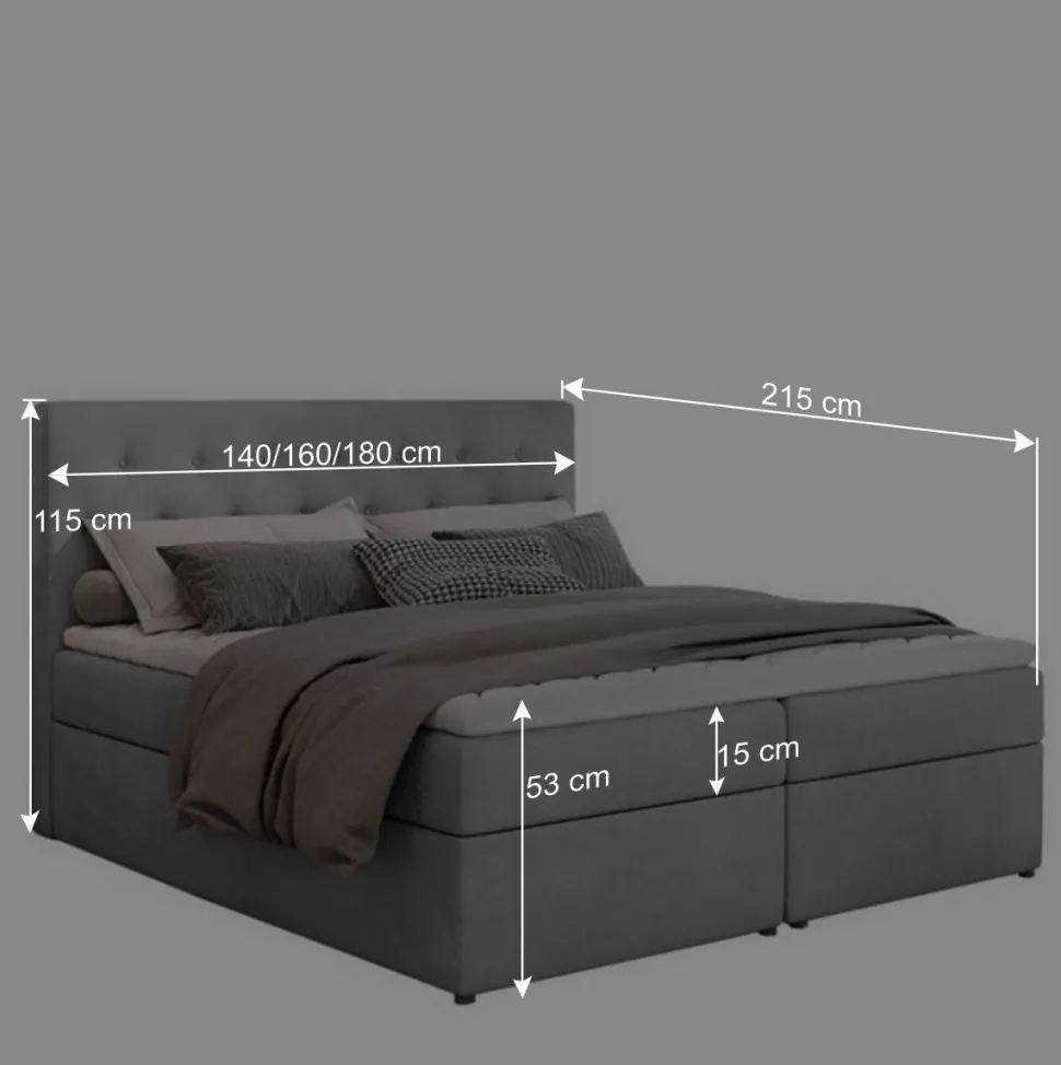 Boxbett in Altrosa - matter Samt - Fernand