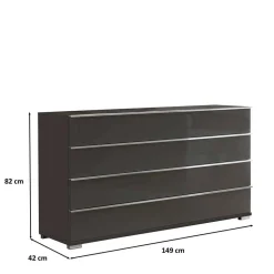 Braune Kommode mit 149 cm Breite - Madita