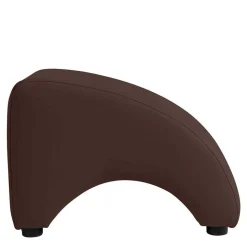Brauner Kunstledersessel mit Buche Beinen - Vastonia