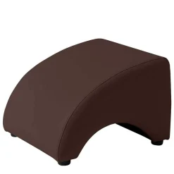 Brauner Kunstledersessel mit Buche Beinen - Vastonia