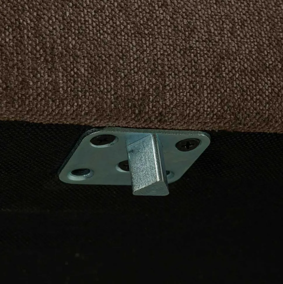 Brauner Polsterhocker 100x44x100 cm - Ravonia