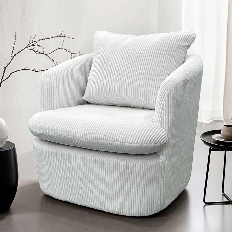 Breitcord Sessel in Offwhite - Fenturam