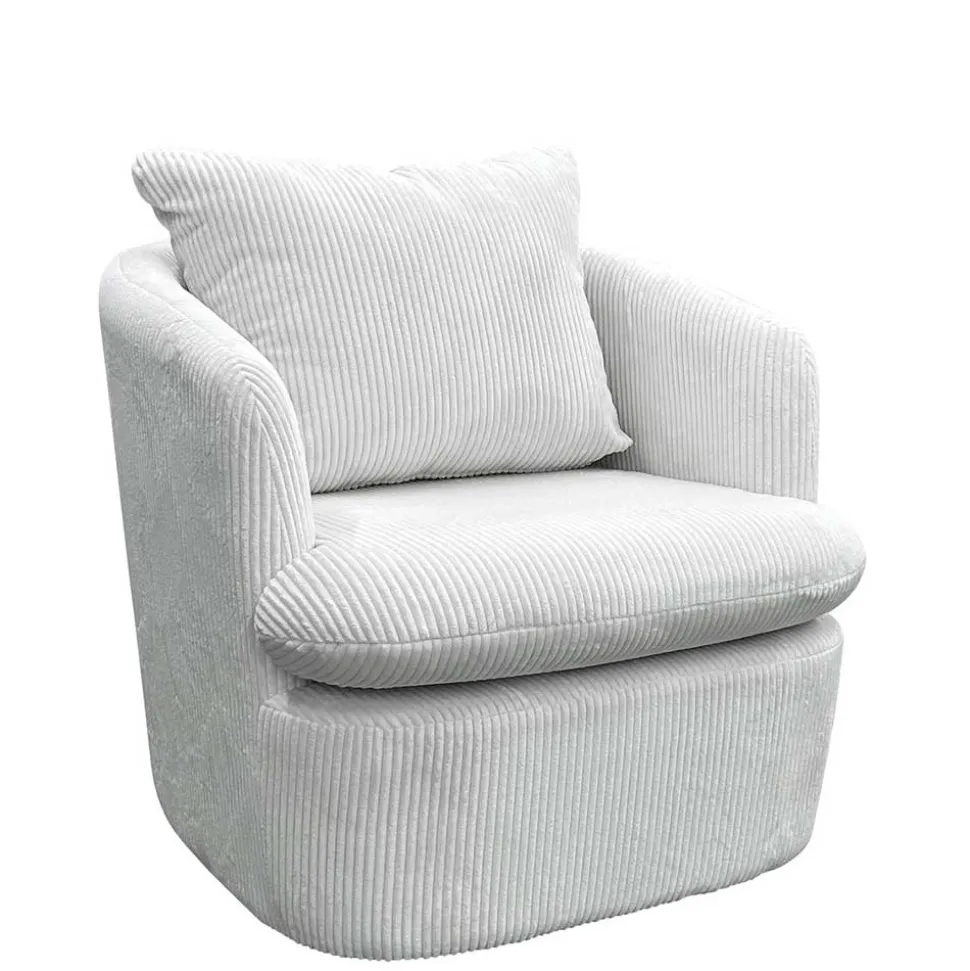 Breitcord Sessel in Offwhite - Fenturam