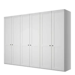 Breiter Kleiderschrank in Weiß 6-türig - Flinn