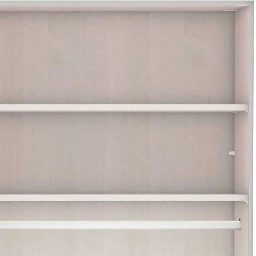 Breiter Kleiderschrank in Weiß 6-türig - Flinn