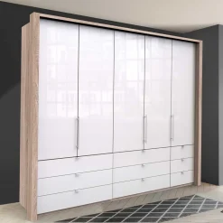 Breiter Kleiderschrank in Weiß - Bosays