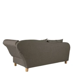 Chaiselounge in Beigegrau mit Buche - Senade