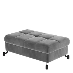 Chenille Polsterhocker mit Truhe - Hulmane