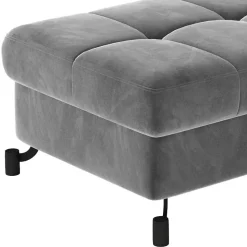 Chenille Polsterhocker mit Truhe - Hulmane