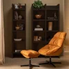 Chenille Relaxsessel in Ocker - Zinatella (zweiteilig)