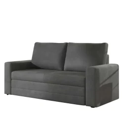 Chenille Schlafsofa in Dunkelgrau - Laucius