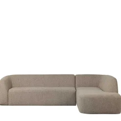 Chenille Sofaecke in Beige - Jaturna