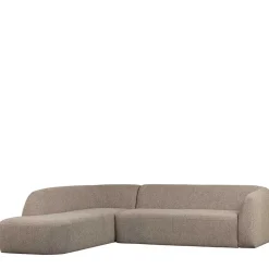 Chenille Sofaecke in Beige - Jaturna