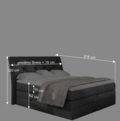 Chesterfield Boxspringbett in Mauve Samt - Zoalin
