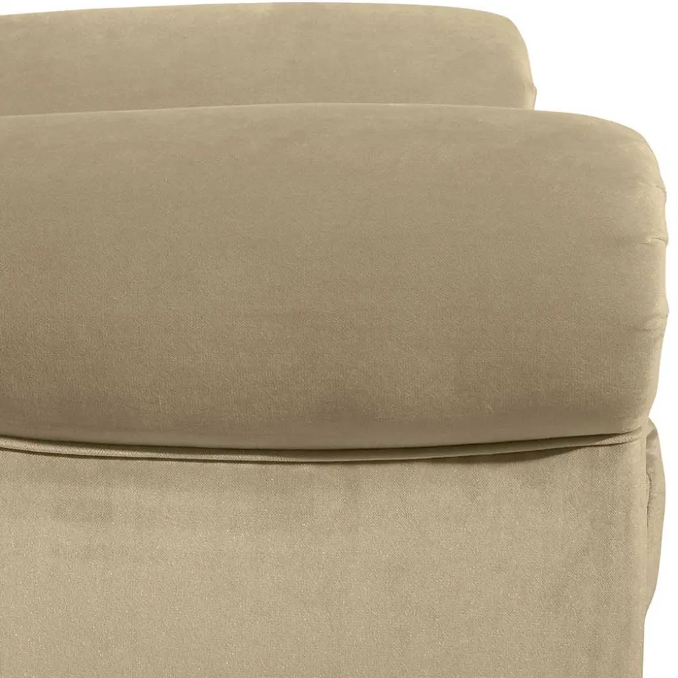 Chesterfield Ohrenbackensessel in Beige - Mavilia