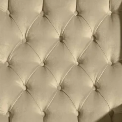Chesterfield Ohrenbackensessel in Beige - Mavilia