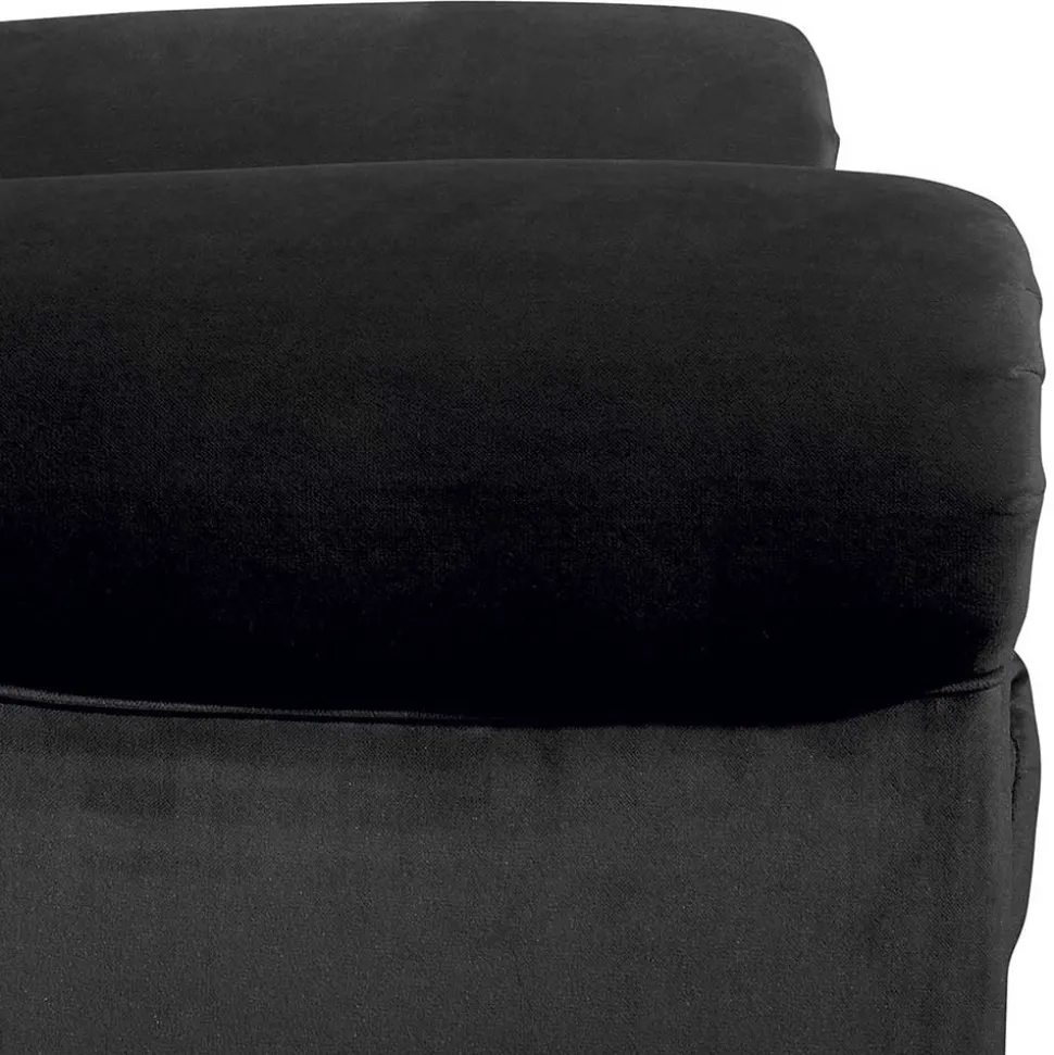 Chesterfield Ohrenbackensessel in Schwarz - Narissa