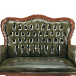 Chesterfield Polsterbank in Dunkelgrün Magari & Nussbaum