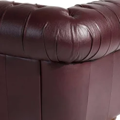 Chesterfield Polstergarnitur aus Leder - Geoloro (dreiteilig)