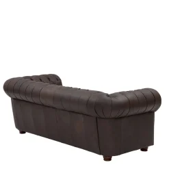 Chesterfield Polstergruppe aus Leder - Pluna (dreiteilig)