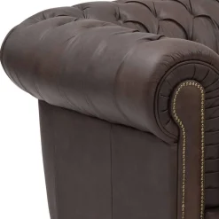 Chesterfield Polstergruppe aus Leder - Pluna (dreiteilig)