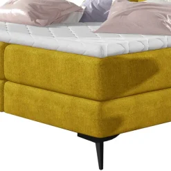 Chesterfieldbett in Currygelb Stoff - Friscura