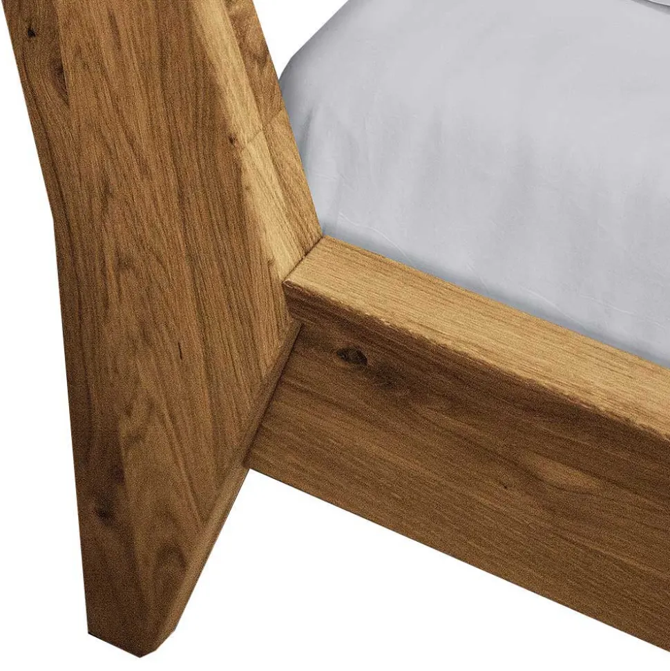 190cm Bettrahmen aus Holz Wildeiche massiv - Hardus