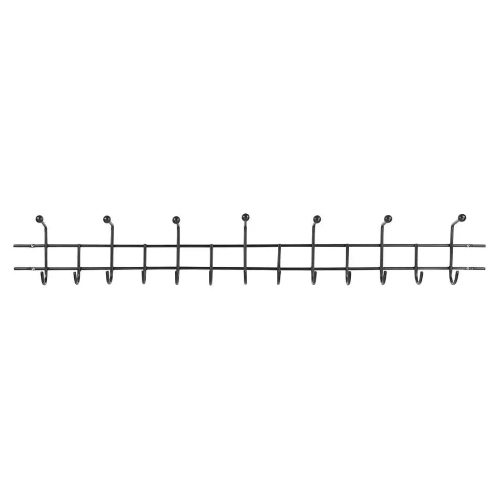 119cm breite Hakenleiste aus schwarzem Stahl - Davadus