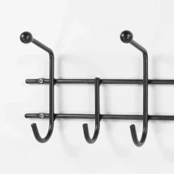119cm breite Hakenleiste aus schwarzem Stahl - Davadus