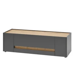 140cm breiter TV Unterschrank in Anthrazit - Ahilav