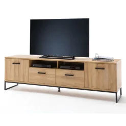 201cm breites Lowboard für TV in Wildeiche - Truvisas