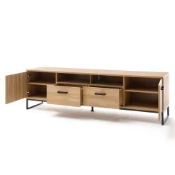 201cm breites Lowboard für TV in Wildeiche - Truvisas