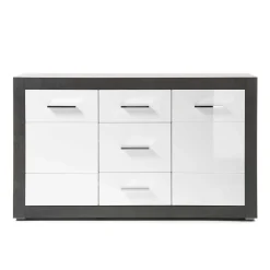 97cm hohes Hochglanz Sideboard in Weiß - Istensa