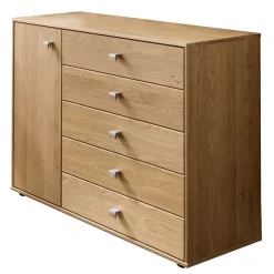 120cm Kombi Kommode aus Eiche Massivholz - Emdsiva