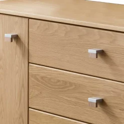 120cm Kombi Kommode aus Eiche Massivholz - Emdsiva