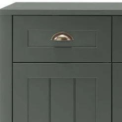 130cm Landhaus Sideboard in Dunkelgrün - Niestov