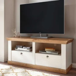 356cm Landhaus Wohnwand Set - Diatara (dreiteilig)