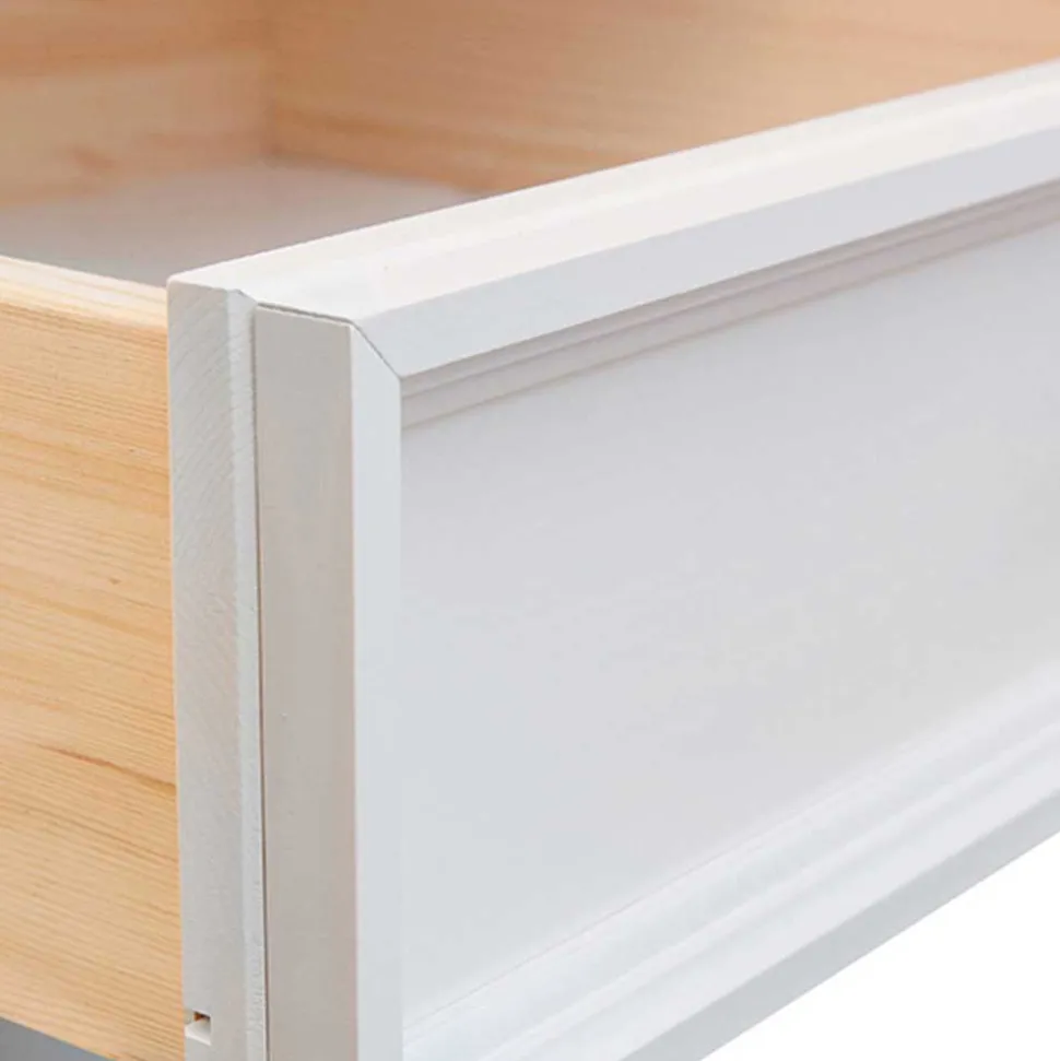 130cm Landhaus-Kommode mit Glaseinsatz - Bordona