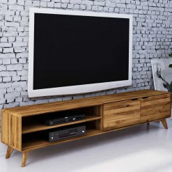 220cm lange TV Kommode aus Wildeiche - Eavy